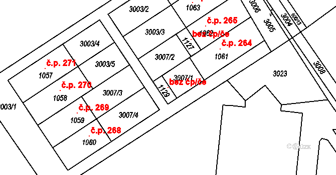 Prosiměřice 102964874 na parcele st. 1129 v KÚ Prosiměřice, Katastrální mapa