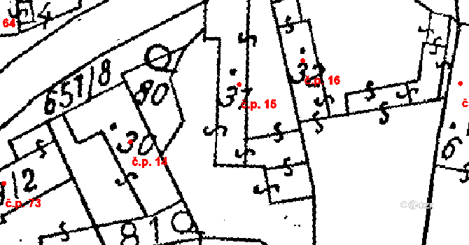 Jindice 15, Rašovice na parcele st. 31 v KÚ Jindice, Katastrální mapa