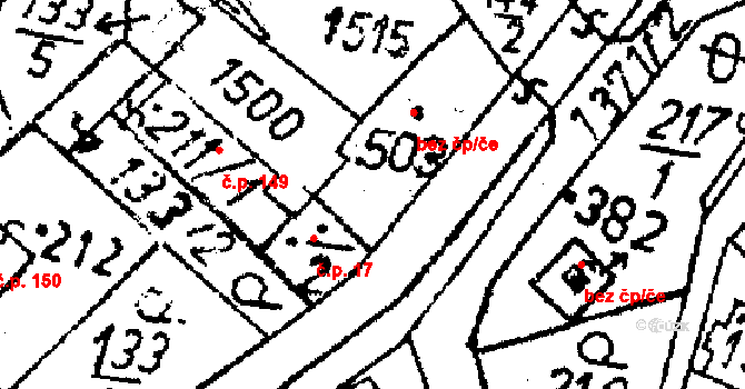 Markvartice 17, Jablonné v Podještědí na parcele st. 211/2 v KÚ Markvartice v Podještědí, Katastrální mapa