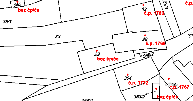 Moravský Krumlov 38761874 na parcele st. 29 v KÚ Polánka u Moravského Krumlova, Katastrální mapa