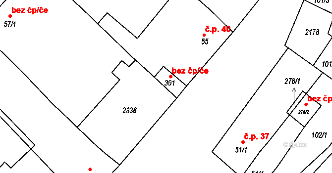 Pačlavice 43099874 na parcele st. 301 v KÚ Pačlavice, Katastrální mapa