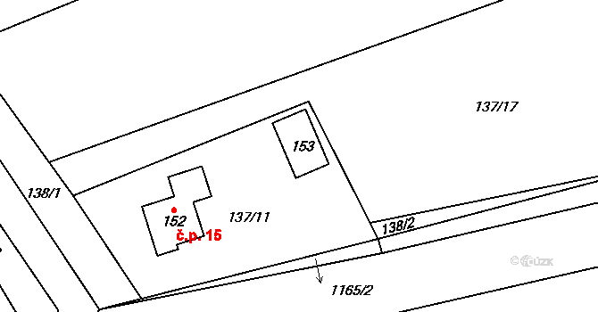 Vyklantice 45252874 na parcele st. 153 v KÚ Vyklantice, Katastrální mapa