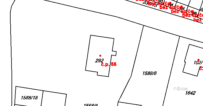Ledčice 66 na parcele st. 292 v KÚ Ledčice, Katastrální mapa