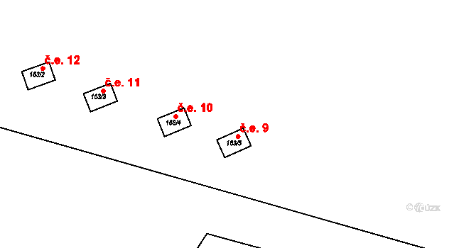 Zdeslavice 9, Chlístovice na parcele st. 163/5 v KÚ Zdeslavice u Chlístovic, Katastrální mapa