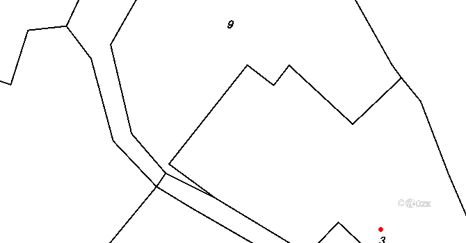 Kracovice 3, Stařeč na parcele st. 3 v KÚ Kracovice, Katastrální mapa