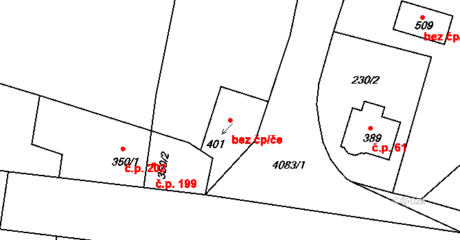 Brumovice 43762875 na parcele st. 401 v KÚ Brumovice u Opavy, Katastrální mapa