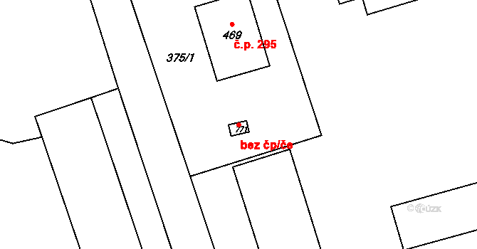 Zlín 62797875 na parcele st. 771 v KÚ Louky nad Dřevnicí, Katastrální mapa