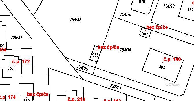 Mukařov 103785876 na parcele st. 955 v KÚ Mukařov u Říčan, Katastrální mapa