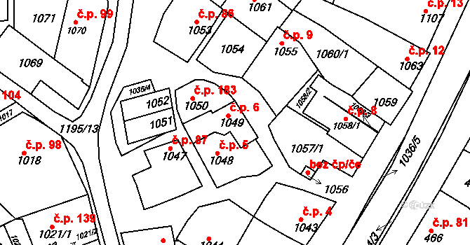 Svatobořice 6, Svatobořice-Mistřín na parcele st. 1049 v KÚ Svatobořice, Katastrální mapa