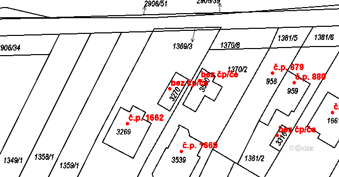 Bystřice pod Hostýnem 42260876 na parcele st. 3270 v KÚ Bystřice pod Hostýnem, Katastrální mapa