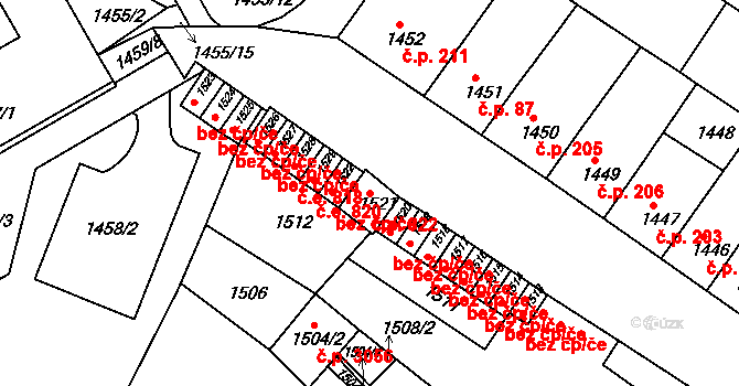 Brno 45529876 na parcele st. 1521 v KÚ Žabovřesky, Katastrální mapa