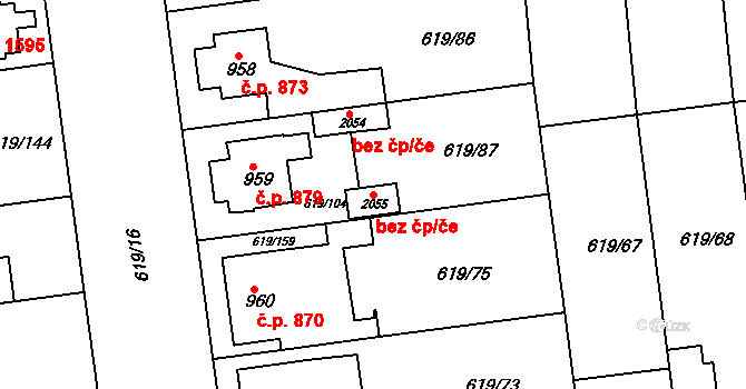 Lysá nad Labem 46432876 na parcele st. 2055 v KÚ Lysá nad Labem, Katastrální mapa