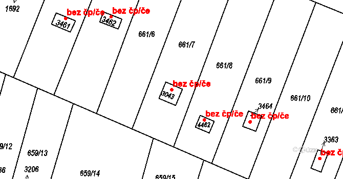 Strakonice 48434876 na parcele st. 3043 v KÚ Strakonice, Katastrální mapa