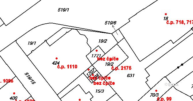 Nový Jičín 48787876 na parcele st. 1771 v KÚ Nový Jičín-Dolní Předměstí, Katastrální mapa