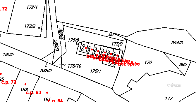 Chrudichromy 49435876 na parcele st. 175/4 v KÚ Chrudichromy, Katastrální mapa