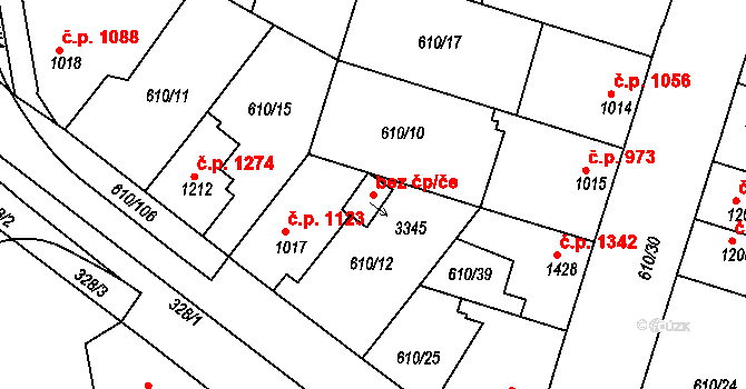 Lysá nad Labem 54248876 na parcele st. 3345 v KÚ Lysá nad Labem, Katastrální mapa