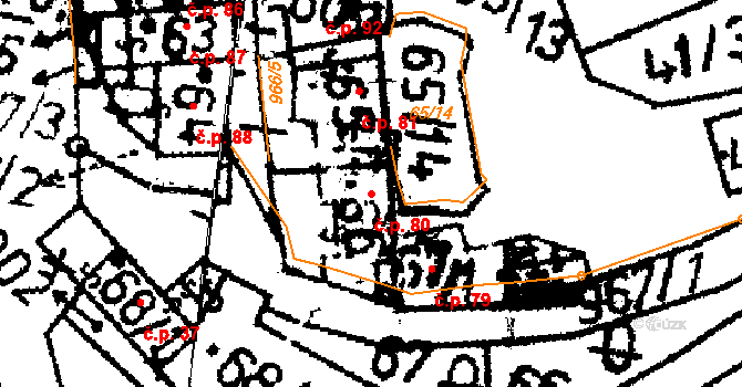 Čichtice 80, Bavorov na parcele st. 66 v KÚ Čichtice, Katastrální mapa