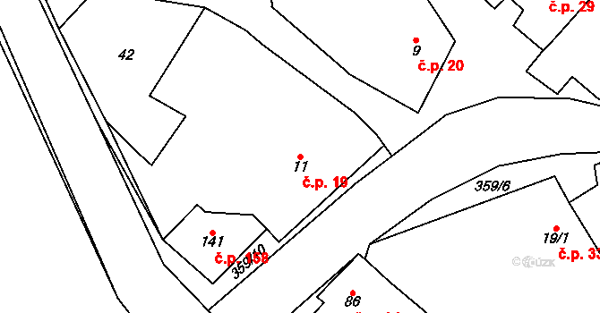 Mramotice 19, Znojmo na parcele st. 11 v KÚ Mramotice, Katastrální mapa