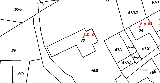 Rašovice 2, Klášterec nad Ohří na parcele st. 43 v KÚ Rašovice u Klášterce nad Ohří, Katastrální mapa