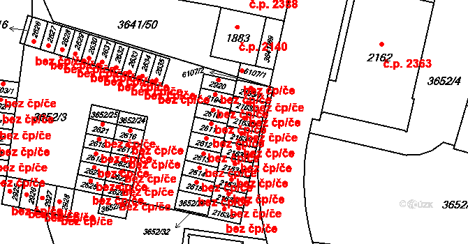 Břeclav 42141877 na parcele st. 2163/3 v KÚ Břeclav, Katastrální mapa