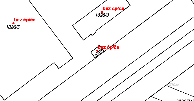 Kyjov 44577877 na parcele st. 1026/4 v KÚ Kyjov, Katastrální mapa
