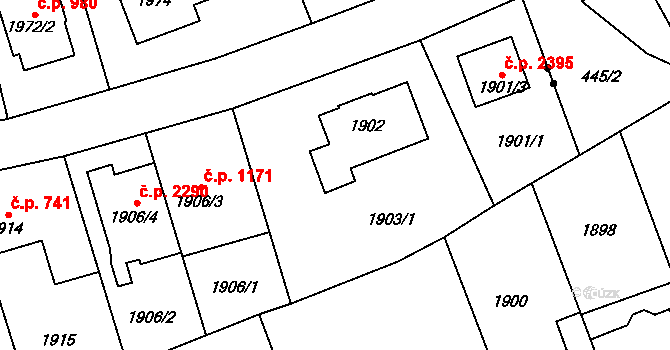 Objekt 46718877, Katastrální mapa