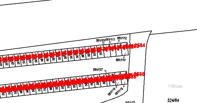 Bludovice 2580, Havířov na parcele st. 581/31 v KÚ Bludovice, Katastrální mapa