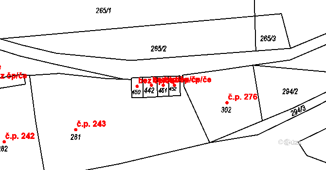 Broumov 49947877 na parcele st. 451 v KÚ Velká Ves u Broumova, Katastrální mapa