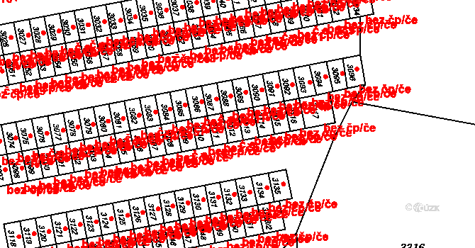 Lutyně 196, Orlová na parcele st. 3112 v KÚ Horní Lutyně, Katastrální mapa