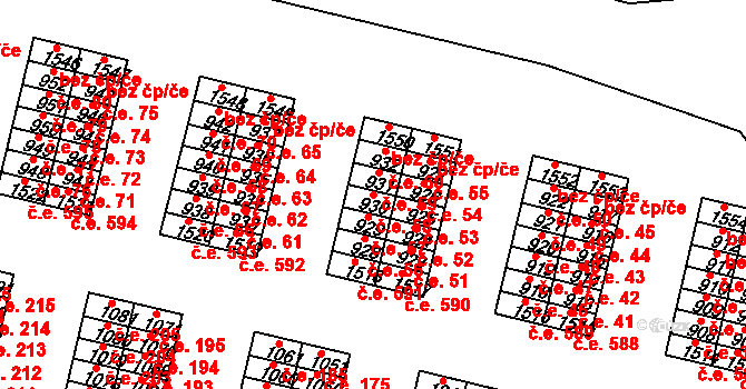 Řetenice 58, Teplice na parcele st. 930 v KÚ Teplice-Řetenice, Katastrální mapa