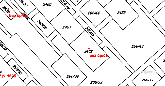 Čáslav 38262878 na parcele st. 2462 v KÚ Čáslav, Katastrální mapa