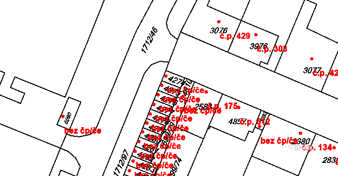 Třebíč 38366878 na parcele st. 4275 v KÚ Třebíč, Katastrální mapa