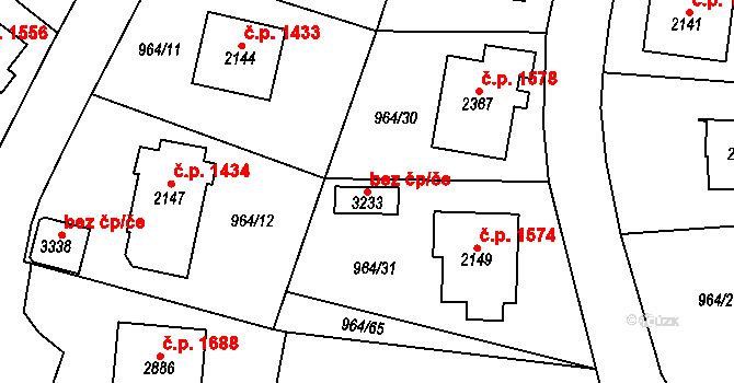 Choceň 39419878 na parcele st. 3233 v KÚ Choceň, Katastrální mapa
