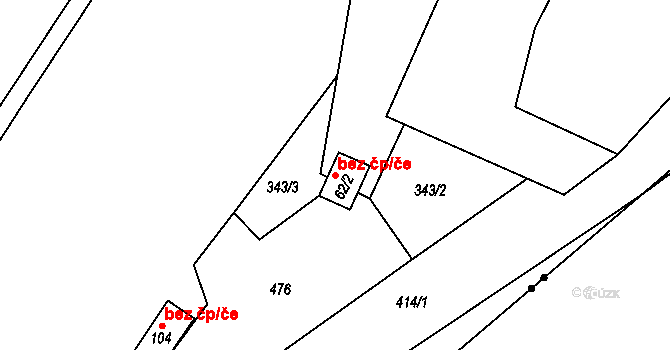 Bečov 42601878 na parcele st. 62/2 v KÚ Zaječice u Bečova, Katastrální mapa