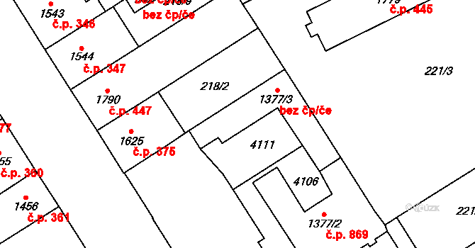 Klatovy 42763878 na parcele st. 1377/3 v KÚ Klatovy, Katastrální mapa