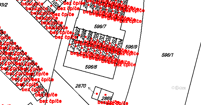 Milevsko 43179878 na parcele st. 2710 v KÚ Milevsko, Katastrální mapa