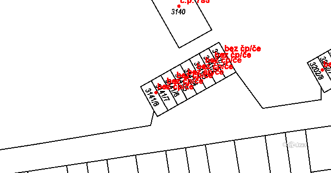 Třinec 46466878 na parcele st. 3141/7 v KÚ Lyžbice, Katastrální mapa