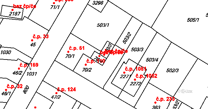 Sezimovo Ústí 47415878 na parcele st. 70/3 v KÚ Sezimovo Ústí, Katastrální mapa