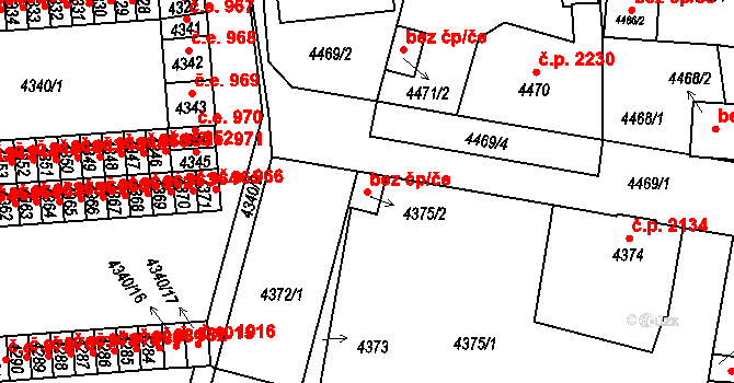 Tábor 47450878 na parcele st. 4375/2 v KÚ Tábor, Katastrální mapa