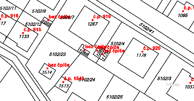 Hrušovany nad Jevišovkou 47473878 na parcele st. 1289 v KÚ Hrušovany nad Jevišovkou, Katastrální mapa