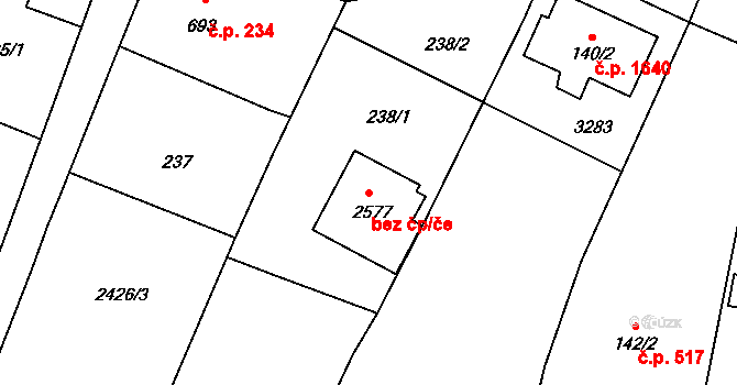 Opava 47971878 na parcele st. 2577 v KÚ Kateřinky u Opavy, Katastrální mapa