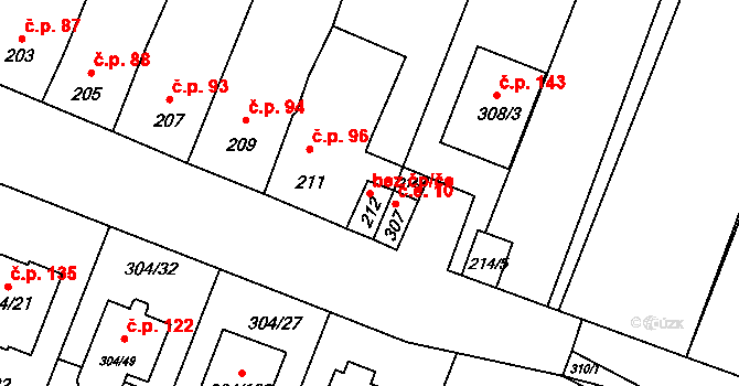 Ponětovice 48694878 na parcele st. 212 v KÚ Ponětovice, Katastrální mapa