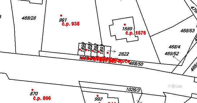 Brandýs nad Labem-Stará Boleslav 50255878 na parcele st. 1893 v KÚ Brandýs nad Labem, Katastrální mapa