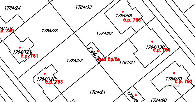 Lednice 89669878 na parcele st. 1784/131 v KÚ Lednice na Moravě, Katastrální mapa