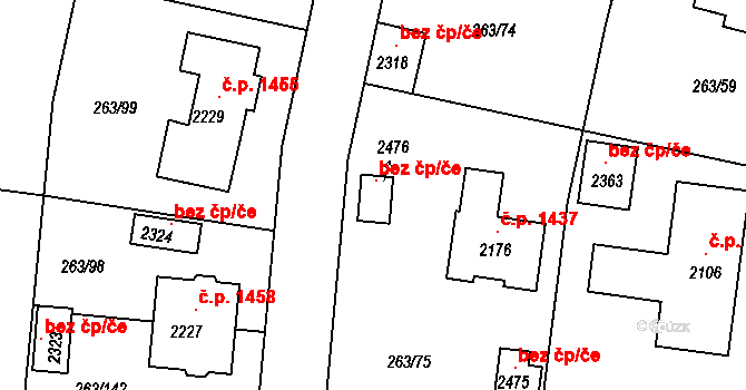 Český Brod 118877879 na parcele st. 2476 v KÚ Český Brod, Katastrální mapa