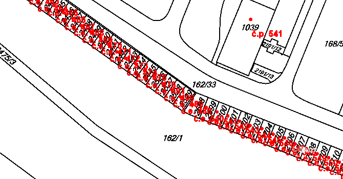 Kyjov 489 na parcele st. 2528 v KÚ Kyjov, Katastrální mapa