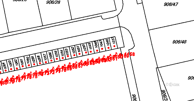 Malenovice 1161, Zlín na parcele st. 1048 v KÚ Malenovice u Zlína, Katastrální mapa