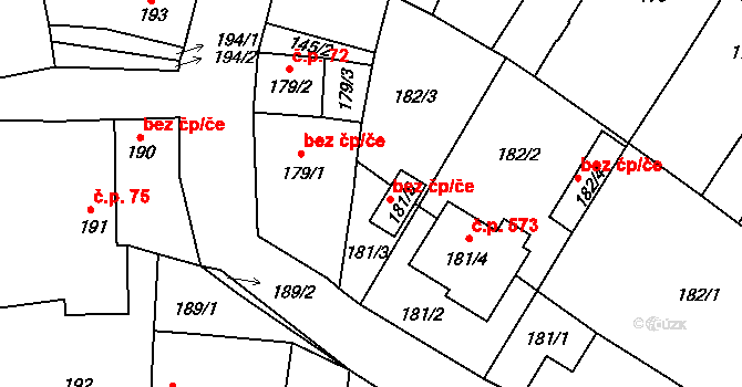 Veselí nad Lužnicí 43535879 na parcele st. 181/5 v KÚ Veselí nad Lužnicí, Katastrální mapa