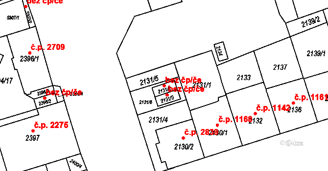 Brno 49935879 na parcele st. 2131/2 v KÚ Královo Pole, Katastrální mapa