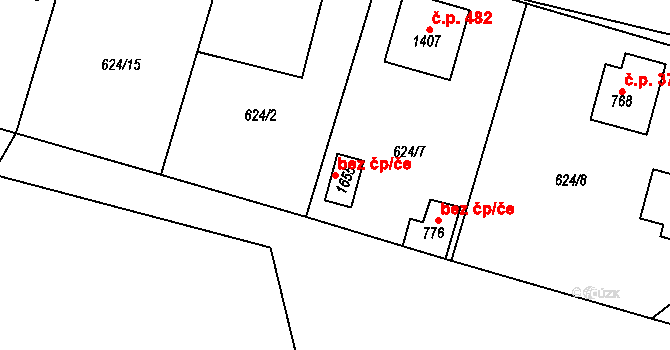 Jílové u Prahy 39592880 na parcele st. 1655 v KÚ Jílové u Prahy, Katastrální mapa